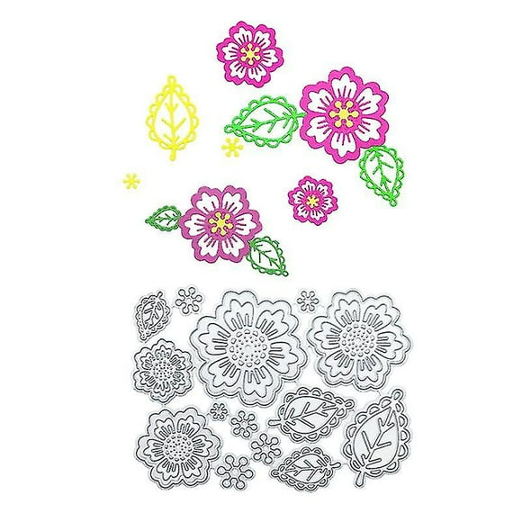 Leaves Flower Metal Cutting Dies Stencil Diy Scrapbooking Album Stamp Paper Card