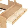 thumbnail image 4 of Miniyam Twin Kids Car Bed Frame with Storage Drawers, Low Profile Vehicle-Shaped Floor Bed with Side Platform, Natural, 4 of 7