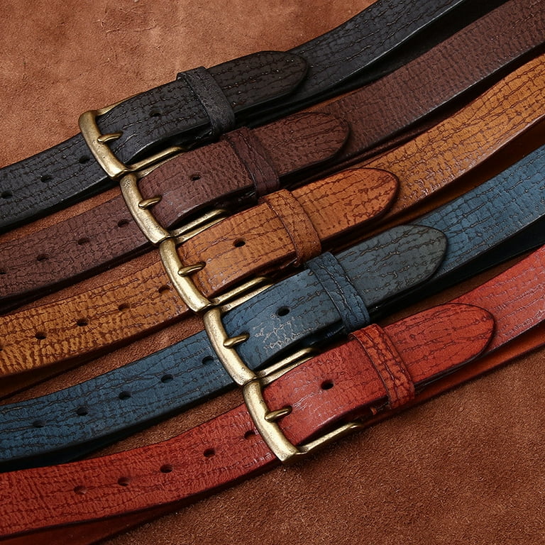 GZhLonKiMa New Retro Vintage Trend, Unique And Niche Leather Belt, Men's Leather Needle Buckle Layer, Cowhide Casual Jeans Belt GZhLonKiMa New Retro Vintage Trend, Unique And Niche Leather Belt, Men's Leather Needle Buckle Layer, Cowhide Casual Jeans Belt