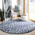 SAFAVIEH Adirondack Lecia Geometric Area Rug, Navy/Ivory, 3' x 5'