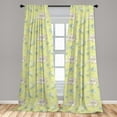 thumbnail image 5 of Ambesonne Funny Sloth Curtains, Sketch of Lazy Animal, Pair of 28"x84", Green Reseda Green, 5 of 5