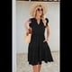 thumbnail image 5 of Vestido de Verano para Mujer, con Mangas con Volantes y Escote en V, Midi, Negro, Talla XXL, 5 of 6