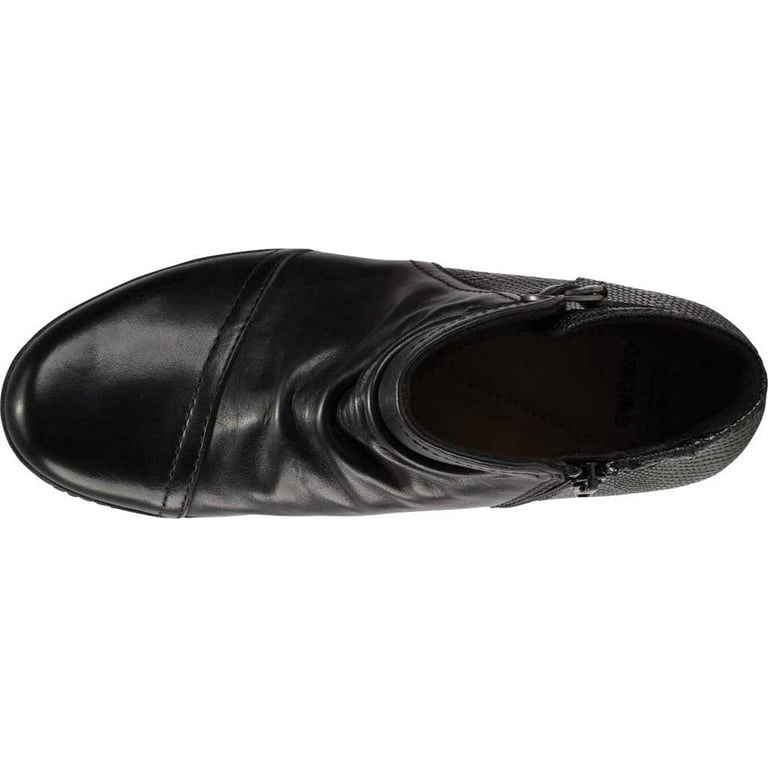 Women's Earth Origins Marietta Malcolm Ankle Bootie Black Leather