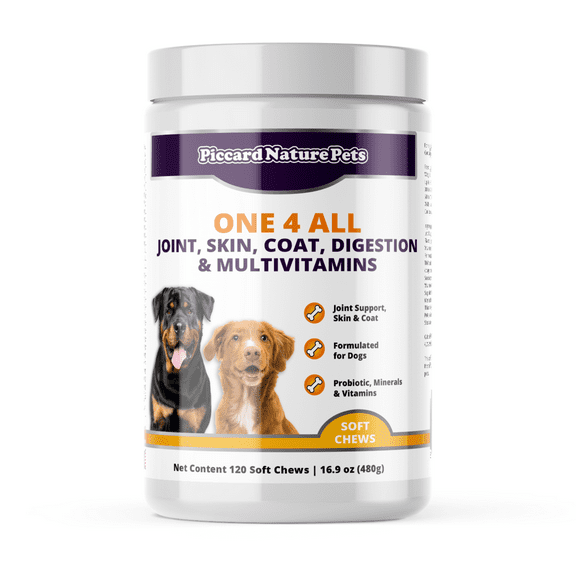 PiccardNaturePets One 4 All Supplement 120ct Soft Chews for Dogs