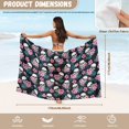 thumbnail image 7 of Uourmeti Pink Leaf Skull Swimsuit Coverup for Women Breathable Swimwear Bikini Wrap Quick Dry Chiffon Scarf Blouse for Swimwear, 7 of 7