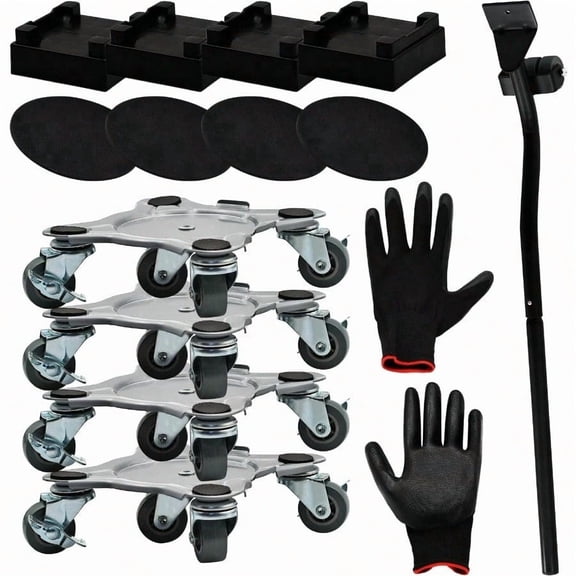 Furniture Movers With Wheels Set, Heavy Duty Furniture Dolly&Lifter Tool With 2000 Lbs Load Capacity Easy Sliders Dolly For Moving Bed, Sofa, Tables, Refrigerators, Cabinet, Piano