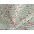 thumbnail image 4 of Ambesonne Flowers Quilted Bedspread Set 3 Pcs, Retro Spring Blossoms, Queen Size, Mint Pink, 4 of 5