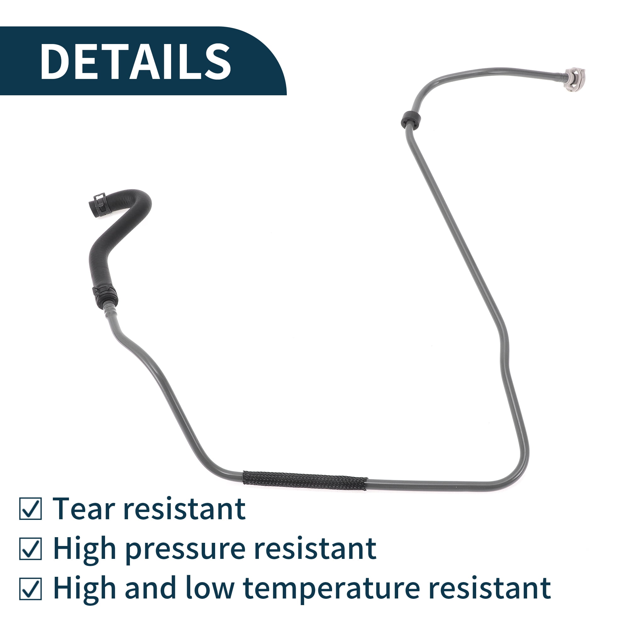 Unique Bargains Radiator Hose Heater Hose for Volvo XC60 2014-2017 Black Plastic 1 Pc