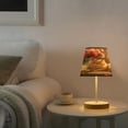 thumbnail image 6 of BZSMCE Table Lamp Creative Cat Resting Near Flowers Simple Pattern Night Light, 6 of 8
