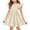 #A07-Beige, variant on Summer Dress for Girls 7-8 Casual A-Line Flutter Sleeve Midi Dress Polka Dot Basic Crew Neck Swing Skirt for 4-14t Kids,Yellow