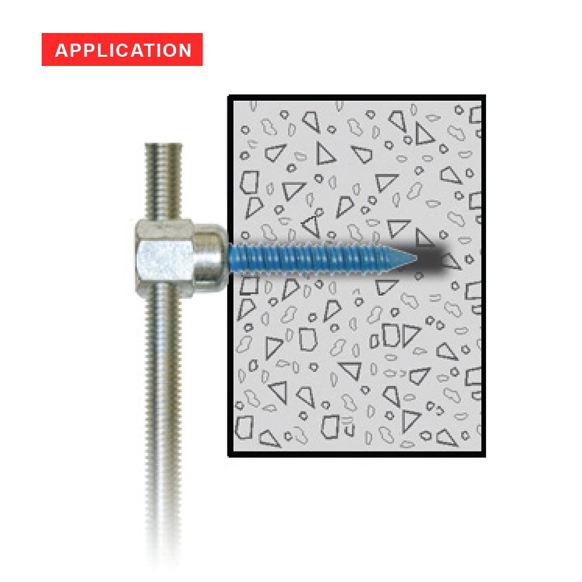 5/16 x 1 3/4 in. Sammys Rod Anchor Super Screw with 3/8 in. Threaded Rod Fitting, for Concrete (Pkg.=25)