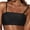 Black, variant on Women Bralette Bikini Top Adjustable Spaghetti Straps Removable Padding Vacation Ready for Beach Pool (Black,M)