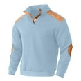 thumbnail image 3 of Maean Mens Long Sleeve Tops Textured V Neck Pullover Sweatshirt Solid Color Casual Shirts S-XXXL, 3 of 4