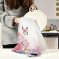 thumbnail image 6 of Coolnut 1 Pack Pastel Butterflies Kitchen Towels Highly Absorbent, Super Soft Dishcloths 18 x 28 Inches Reusable Quick Drying Tea Towels Set for Home,Kitchen Decor Wash cloth, 6 of 7