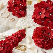 20 Pcs Hydrangea Heads Artificial Flowers Heads and Stems Fake Hydrangea Flowers for Home Wedding Decor