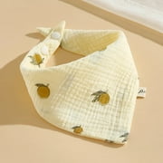 Baby Bibs Muslin Cotton Stuff Newborn Snap Button Soft Cartoon Triangle Saliva Towel Burp Cloth Girls Boys Feeding Drool Bibs Style2