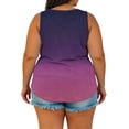 thumbnail image 5 of Plus Size Shirts for Women V Neck Sleeveless Tank Top Gradient Color Print Casual Summer Loose Fit Fashion Blouse Everyday Wear, 5 of 7