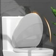 thumbnail image 5 of YOLOKE Elongated Vinyl Toilet Seat with Comfort Foam Cushioning - Fits Standard Size Fixtures, 5 of 7