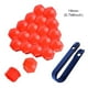 thumbnail image 3 of Scienceny 20 piezas de pernos de rueda de coche, cubierta de cabeza, tapa de tuerca de cubo de neumático de Metal, decoración portátil para Vehículos, repuestos y accesorios Mis Rojo 19 mm, 3 of 6