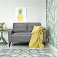 thumbnail image 3 of Costway Modern Loveseat Sofa 55'' Upholstered Chair Couch with Soft Cloth Cushion Grey, 3 of 9