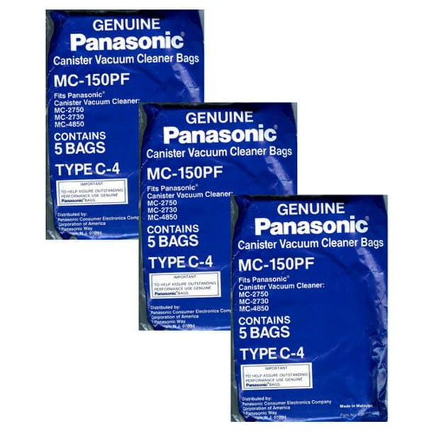 Panasonic MC150PF Replacement Vacuum Bags (15 Bags)