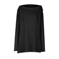 thumbnail image 4 of Herrnalise Women's Oversized Long Turtleneck Tunic Batwing Sleeve Pullover Long Knit Sweater Black,S, 4 of 6