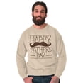 thumbnail image 5 of Happy Father's Day Dad Mustache Men's Crewneck Sweatshirt Brisco Brands M, 5 of 6