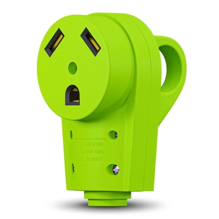 Leisure Cords 30 AMP Female RV Receptacle Plug Electrical Plug Adapter with Handle