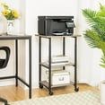 thumbnail image 2 of HOOBRO 3-Tier Under Desk Printer Stand Height Adjustable on Wheels Kitchen Carts Gray BG03PS01, 2 of 8