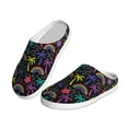 thumbnail image 2 of Lsque Colorful Palms Pattern Womens Comfort Cotton on Scuff With Memory Foam and Anti-skid Sole Slipper-39/40, 2 of 7