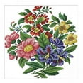 thumbnail image 1 of Kit de bordado de punto de cruz contado con flores, hecho a mano, 11 ct, 14 ct 28 x 28cm 14CT, 1 of 9