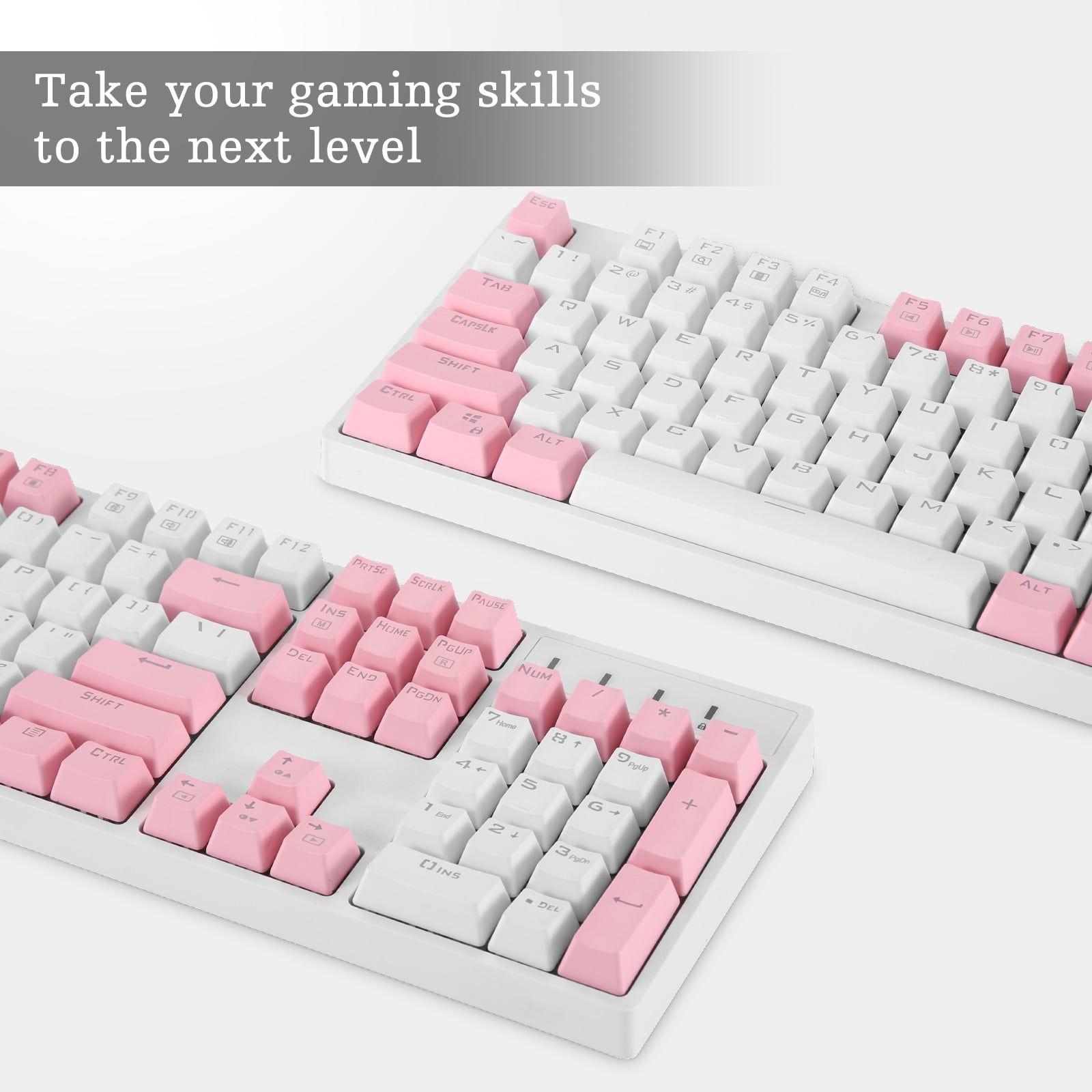 Computer Keyboard Wired, Large Number Pad, Caps Indicators, Spill-Resistant, Anti-Wear Letters for Windows Mac PC Laptop, Full Size