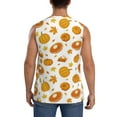 thumbnail image 4 of Fotbe Men's Pumpkin Maple Leaves Print Men's Sleeveless Muscle Tank Tops Casual T-Shirts for Gym Workout Beach-Large, 4 of 8