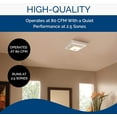 thumbnail image 5 of Broan-NuTone Bathroom Ventilation Fan With Bluetooth Speaker SPK80L - LED Light, 80 CFM, White, 5 of 5