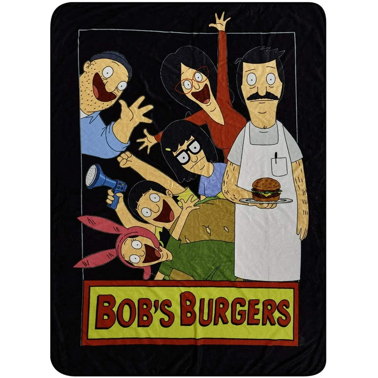  Bob's Burgers Fleece Throw Blanket - Bob, Tina & Louise Belcher  Throw Blanket(Group Panel) : Home & Kitchen