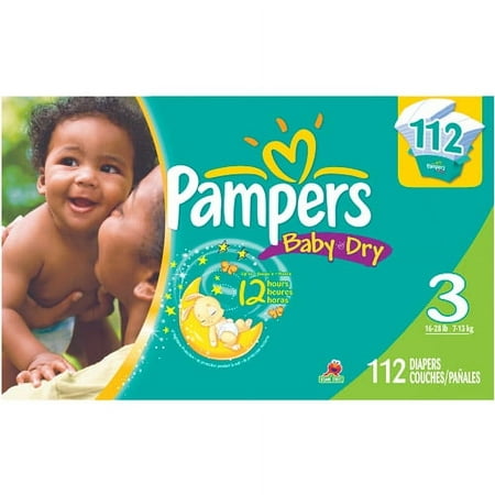 Pampers - Baby Dry Diapers, Super Pack (Choose Your Size)