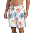 thumbnail image 2 of Logiee Bright Colorful Fireworks Print Mens Swim Trunks Quick Dry Board Shorts,Breathable Hawaii Beach Shorts Swimwear Bathing Suits-X-Large, 2 of 6