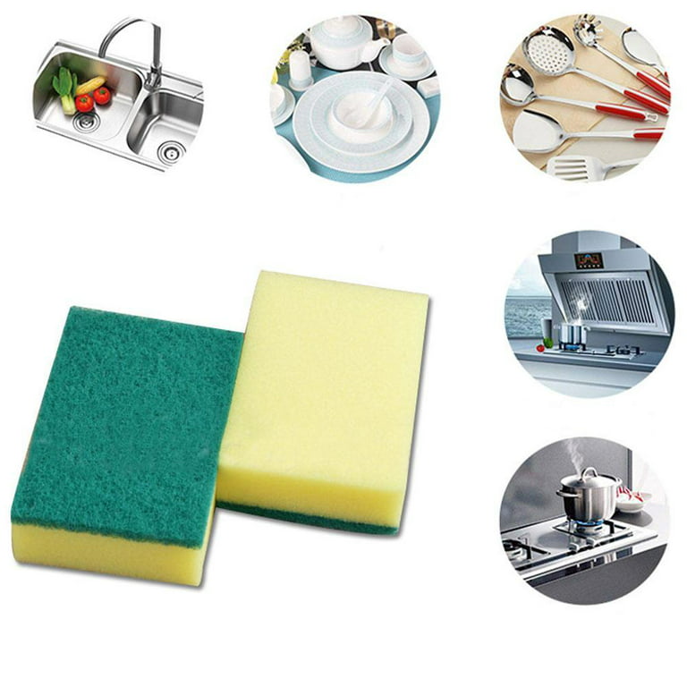 Multifunctional Cleaning Sponge With A Handle, Double-sided Scouring Pad,  Dishwashing Sponge, Premium Kitchen Sponge, Durable Non-scratch Sponge  Wipe, Super Absorbent, Cleaning Supplies, Cleaning Tool, Ready For School -  Temu