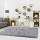 thumbnail image 5 of Alfombra Noahas, grande, gris, 152 x 213 cm de grosor, suave y peluda, 5 of 7