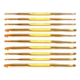 thumbnail image 1 of "10pcs Ganchos De Ganchillo Ganchos Crochet De Aluminio Tejer Belug Dorado ", 1 of 5