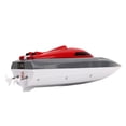 thumbnail image 2 of Barcos de control remoto, lancha rápida eléctrica de alta velocidad recargable 2,4G para piscinas, lagos, color rojo, 2 of 12