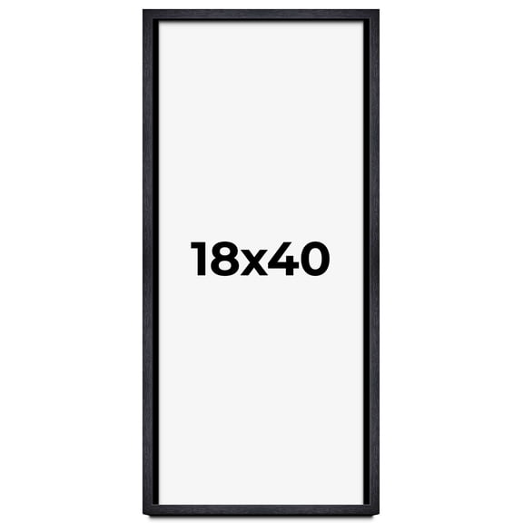 18x40 Shadow Box Frame Black | 1 Inches Deep Real Wood Farmhouse Shadowbox Display Frame | UV