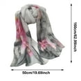 thumbnail image 4 of Angala Elegant Floral Print Chiffon Scarf For Lightweight Versatile Shawl Wrap Summer Sheer Fashion Cozy Stylish Basic Silk Scarves, 4 of 4