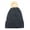 Navy&Brown, variant on Newbee Fashion - Women Winter Faux Fur Pom Pom Beanie Hat with Warm Fleece Lined Thick Skull Ski Cap Stylish & Warm in Pink