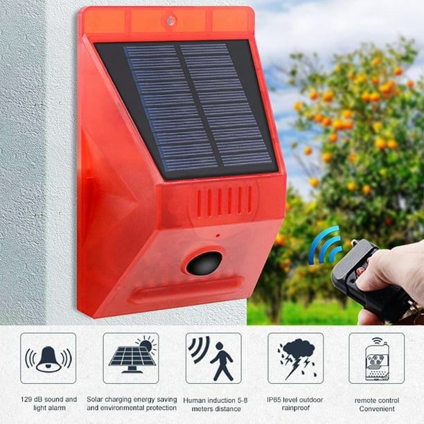Solar light with alarm deals