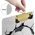 thumbnail image 4 of FMSHPON Soccer Ball Cracked Wall Clipboard Hardboard Wood Nursing Clip Board and Pull for Standard A4 Letter 13x9 inches, 4 of 5