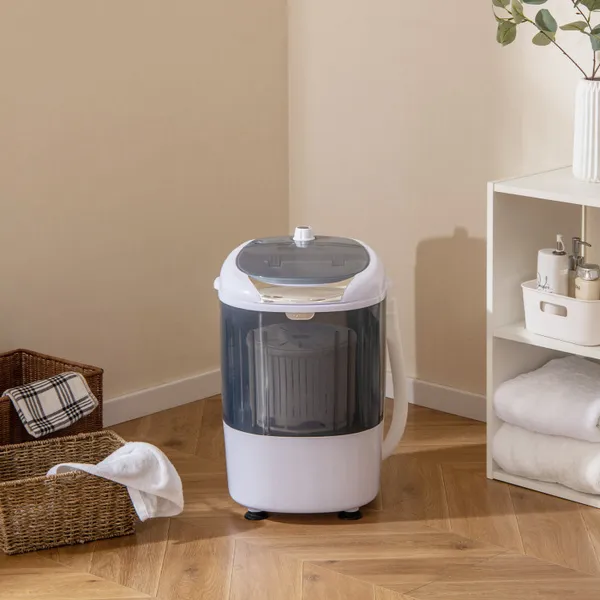 Portable Mini Washing Machine Semi-Automatic Washer and Spinner Combo with Single Tub