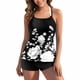 thumbnail image 3 of Traje de baño de 2 piezas para mujer, trajes de baño para mujer, traje de baño estampado de tres piezas con abertura para mujer, 3 of 6