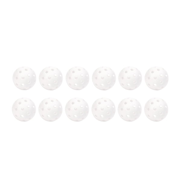 Advancent 12 Uds bolas de Pickleball duraderas con agujeros para competición al aire libre bolas de Pickleball al aire libre Tenis blanco