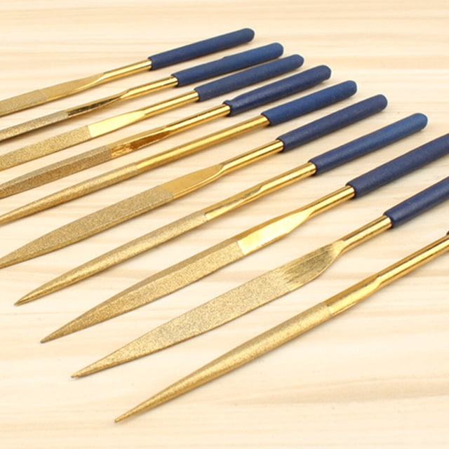 unbranded 10Ud De Limas Aguja Para Uso Profesional En Madera Piedra Y Cerámica Multicolor